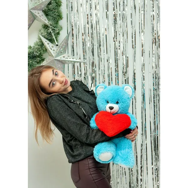 Плюшевый медвежонок GO GIFT FRANK 50 BL Синий Плюшевая ткань Сердце 50 cm