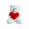 Плюшевый медвежонок GO GIFT FRANK 50 WH Белый Плюшевая ткань Сердце 50 cm