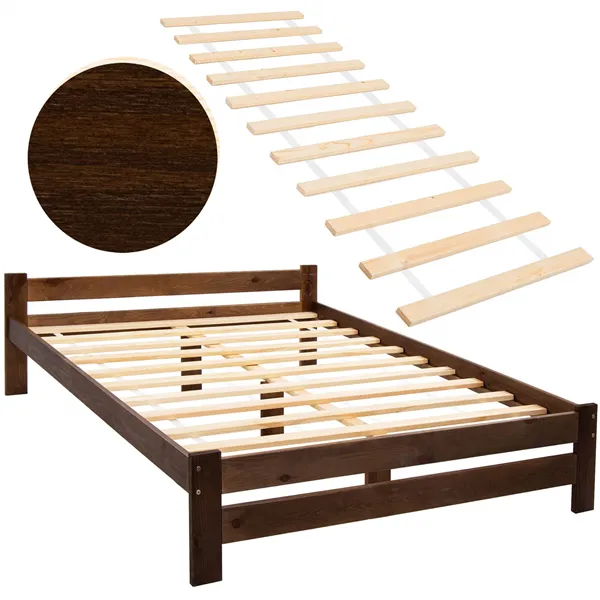 Wooden double bed Springos BD001 200x160 cm