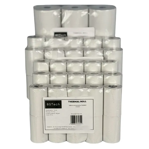 Рулон термобумаги Papier do kas fiskalnych 57x15m Белый 5,7 cm