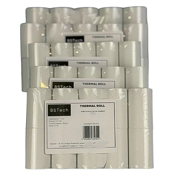Terminio popieriaus rulonas Papier do kas fiskalnych 57x15m Balta 5,7 cm