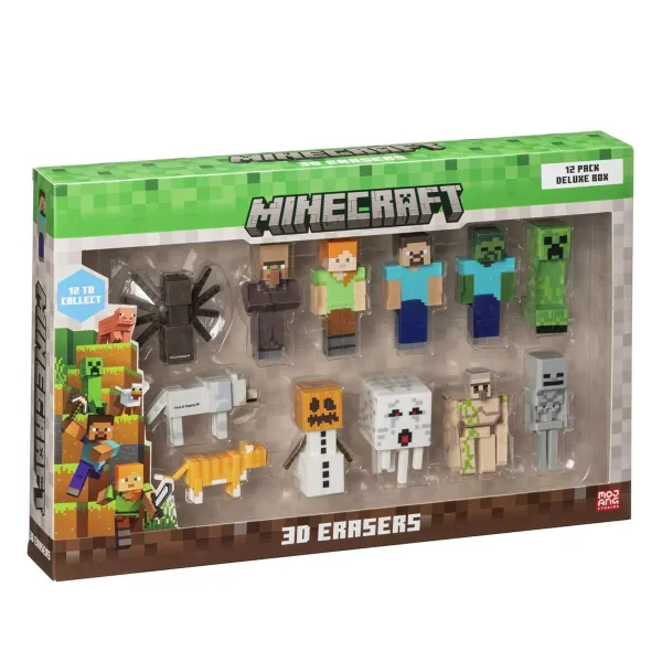 Набор 3D ластиков Minecraft MC4080 12 Предметы