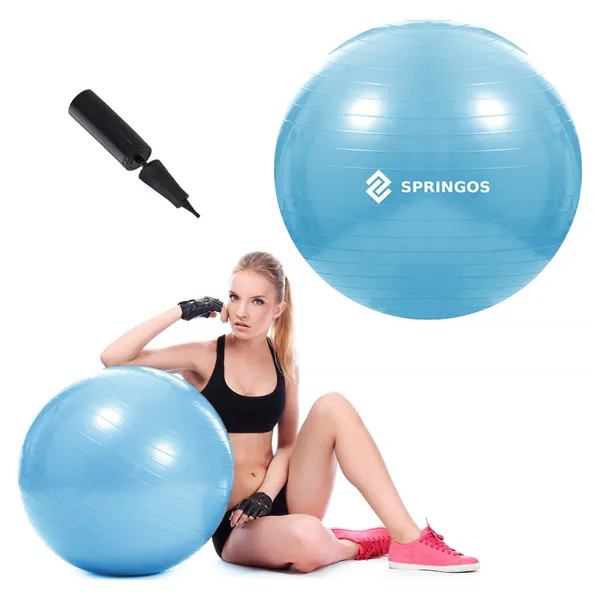 Exercise ball with pump Springos FB0006 55cm