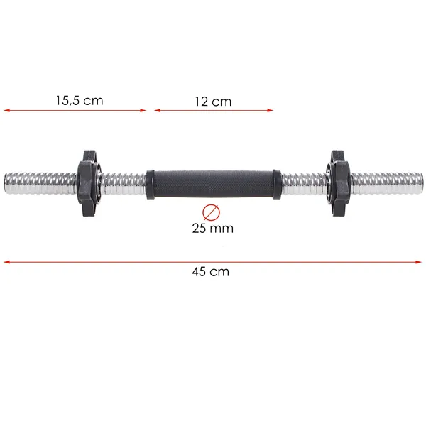 Fitness weight bar Springos FA1028 45 cm