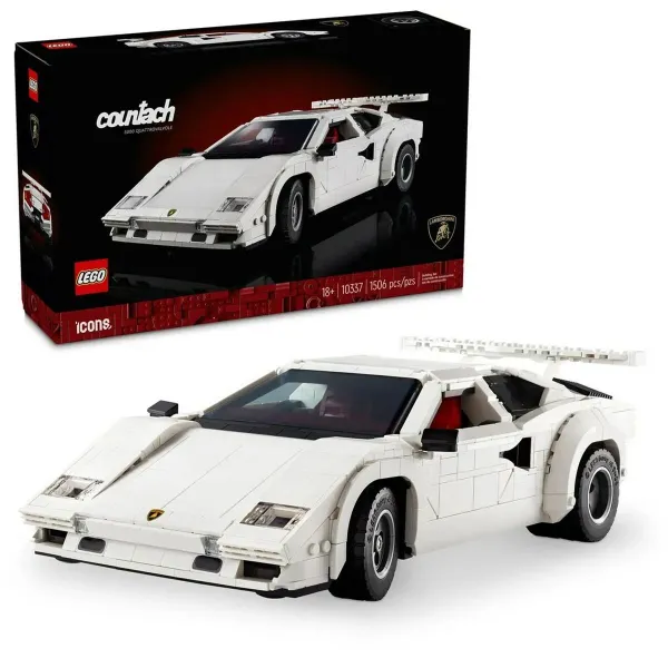 Строительный набор Lego ICONS 10337 Lamborghini Countach 5000 Quattrovalvole 1506 Предметы