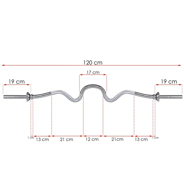 Fitness weight bar Springos FA1051 120 сm 25mm