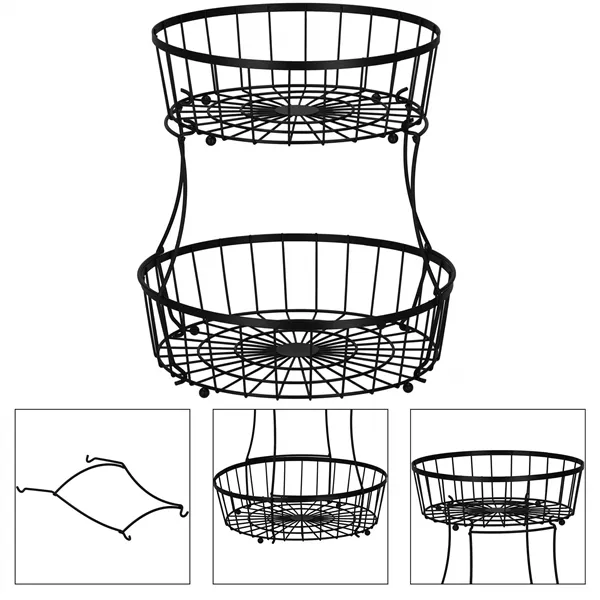 Fruit basket, metal basket Springos KI0149 32.5x30 cm