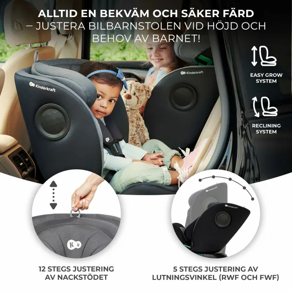 Auton Istuin Kinderkraft KCI36000BLK0000 Musta