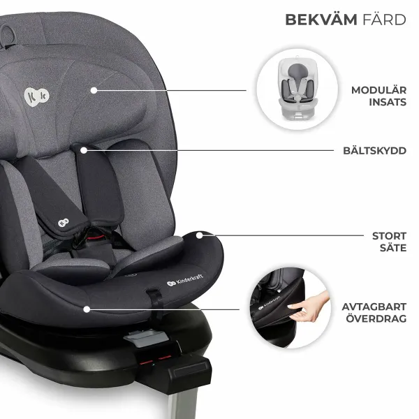 Auto Krēsls Kinderkraft KCI36000GRY0000 Pelēks