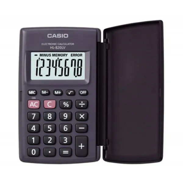 Калькулятор Casio HL-820LV-B BK Чёрный Пластик