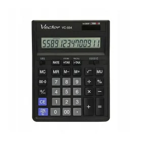 Calculator Vector KAV VC-554x Black Plastic 15,3 x 3,5 x 19,9 cm