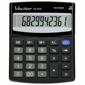 Calculator Vector VC-810 Black Plastic