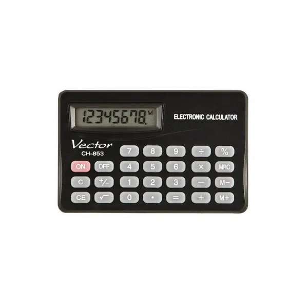 Kalkulators Vector KAV CH-853 Melns Plastmasa