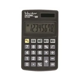 Calculator Vector DK-055 Black Plastic