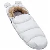 Sleeping bag with fur for sleds Springos SB0047