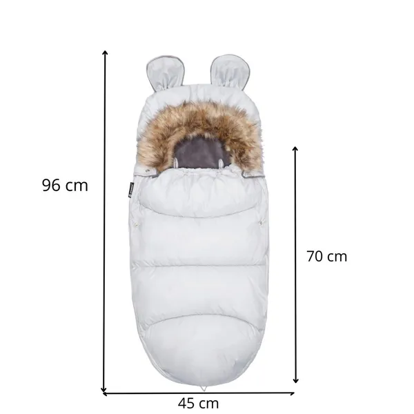 Sleeping bag with fur for sleds Springos SB0047