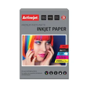Matta valokuvapaperi Activejet AP4-125M100 A4 100 Levyt 21 x 29,7 cm
