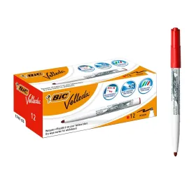 Whiteboard marker Bic Velleda 1741 Red Whiteboard (12 Units)