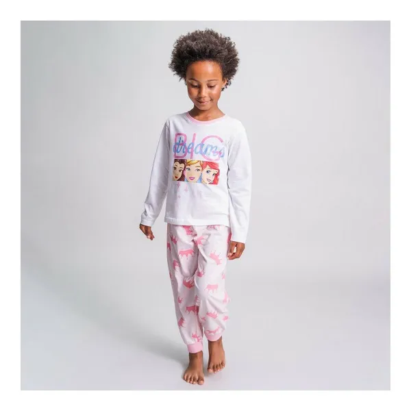 Pyjamat Lasten Disney Princess Valkoinen