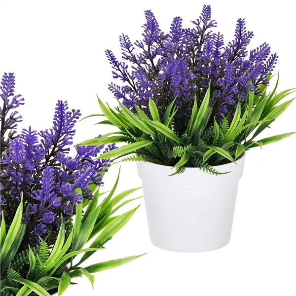 Artificial heather in a pot Springos HA7407