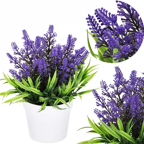 Artificial heather in a pot Springos HA7407