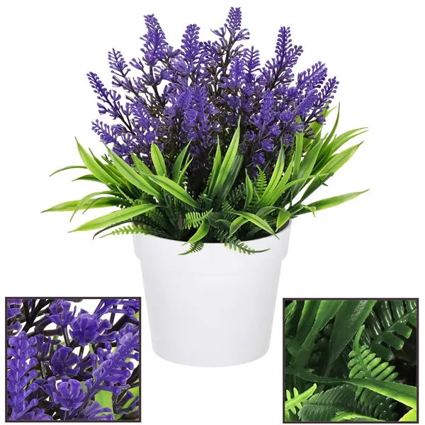 Artificial heather in a pot Springos HA7407