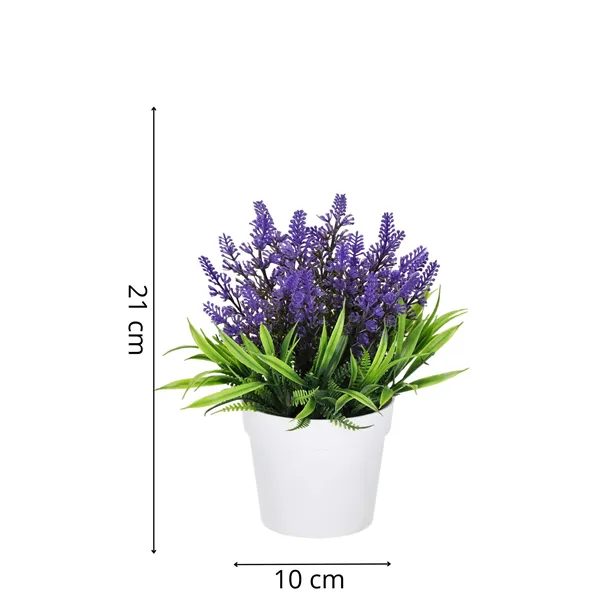 Artificial heather in a pot Springos HA7407