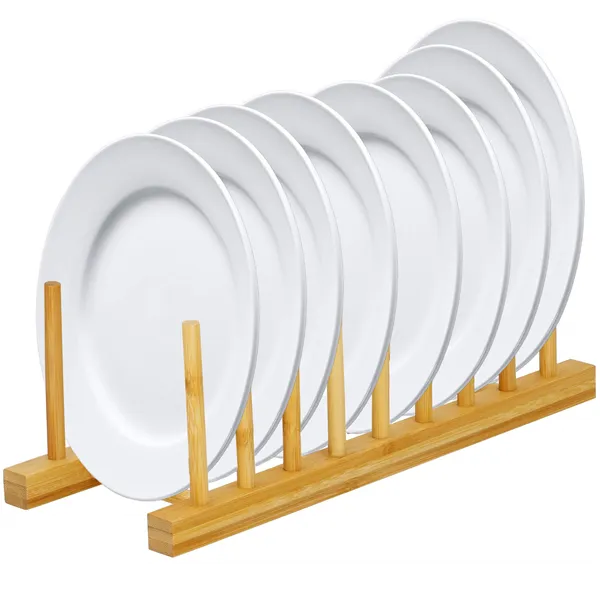 Bamboo plate stand Springos KI0154