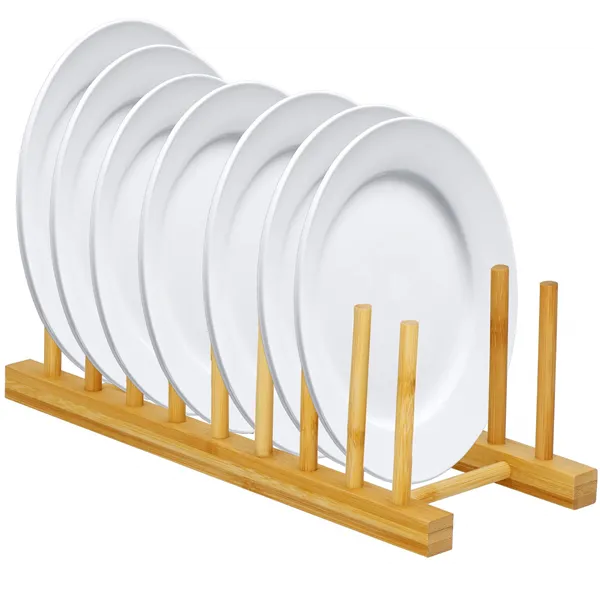 Bamboo plate stand Springos KI0154