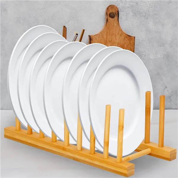 Bamboo plate stand Springos KI0154