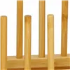 Bamboo plate stand Springos KI0154