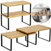 Bamboo kitchen shelves Springos KI0152