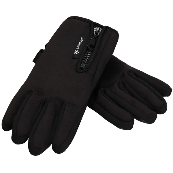 Universal winter phone touch gloves Springos GL0001 S size, black