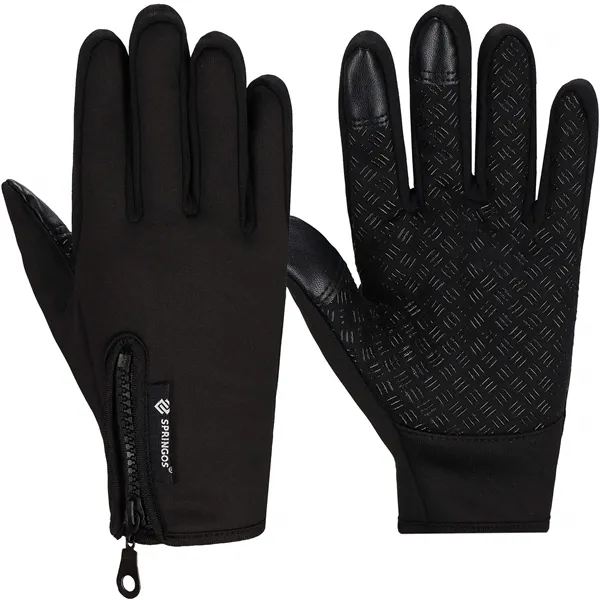 Universal winter phone touch gloves Springos GL0001 S size, black