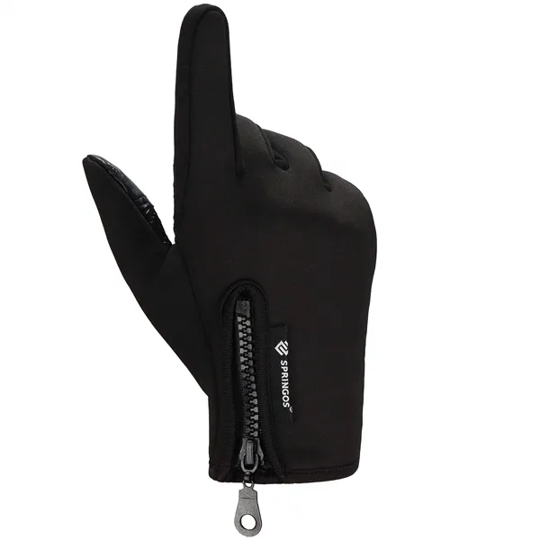 Universal winter phone touch gloves Springos GL0002 M size, black