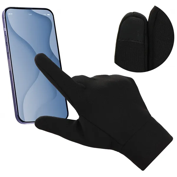 Universal winter phone touch gloves Springos GL0006 L size, black