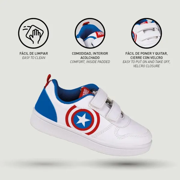 Spordijalanõud Lastele The Avengers Velcro Valge
