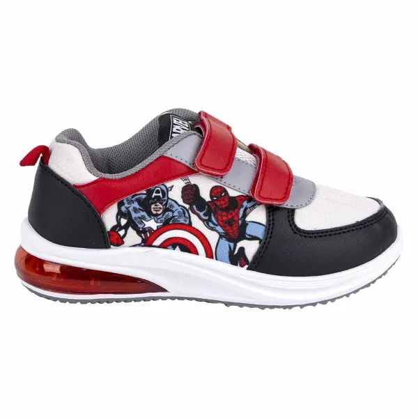 LED Trainers The Avengers Black Velcro