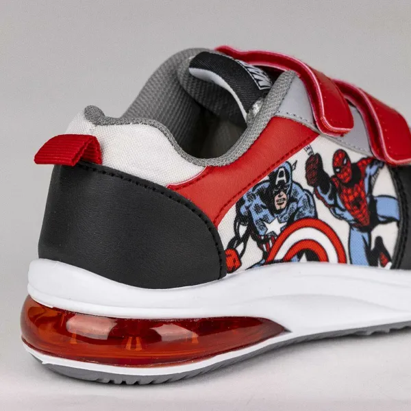 LED Trainers The Avengers Black Velcro