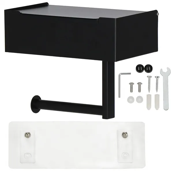 Toilet paper holder with shelf Springos HA7331