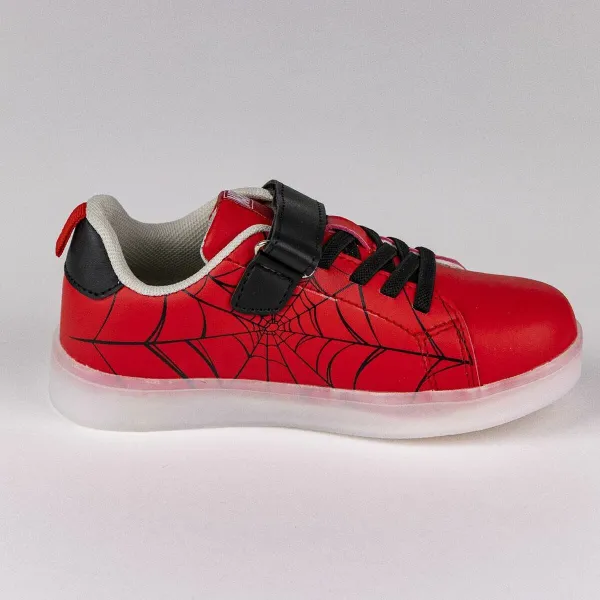 LED Trainers Spider-Man Red Velcro