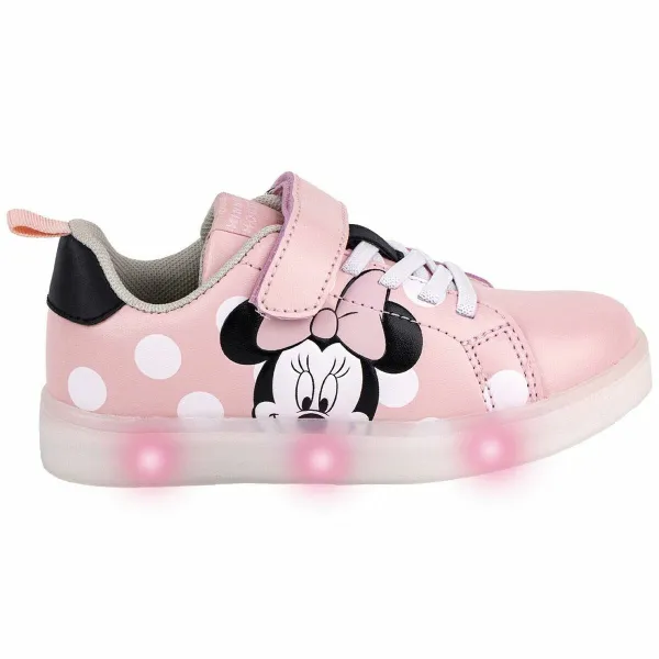 Sportbačiai su LED Minnie Mouse Rožinė Velcro