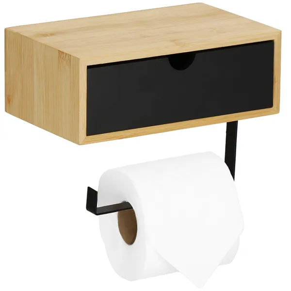 Toilet paper holder with shelf Springos HA7332