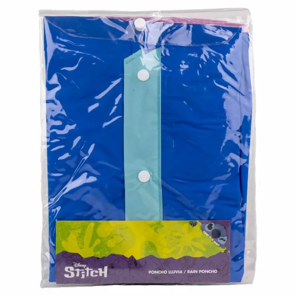 Vandeniui Atsparus Lietpaltis su Gobtuvu Stitch Mėlyna