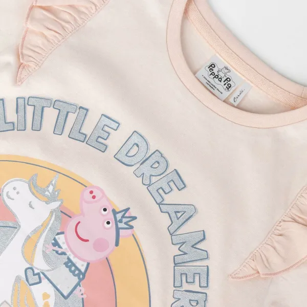 Vaikiška Marškinėliai su trumpomis rankovėmis Peppa Pig Šviesiai rožinis