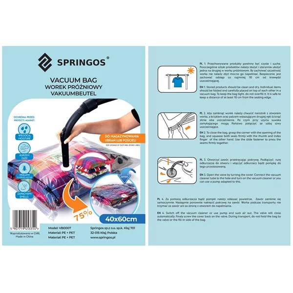 Vacuum bag Springos VB0007 40x60cm