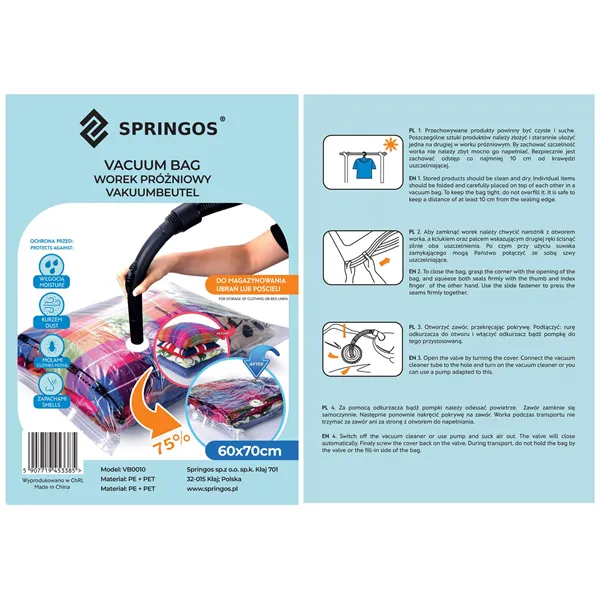 Vaakumkott Springos VB0010 60x70cm | Osta veebist — Megaluks
