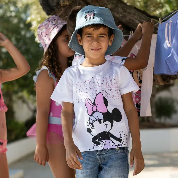 Lasten Lyhythihainen paita Minnie Mouse Valkoinen