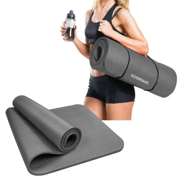 Yoga mat Springos YG0001 180 cm gray