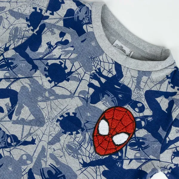 Lasten huputon collegepaita Spider-Man Harmaa